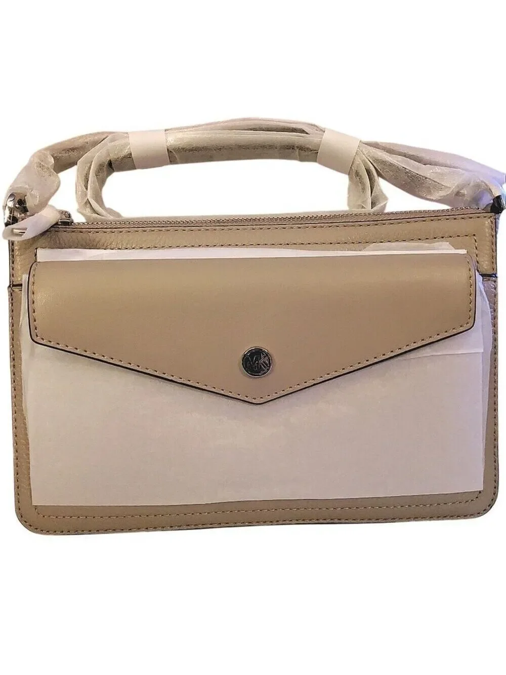 Michael Kors Maisie Medium Crossbody Bag Pearl Grey